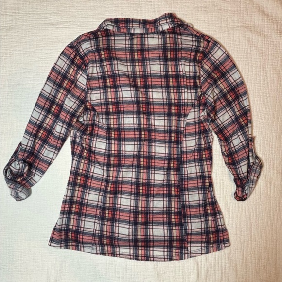 Almost Famous Red and Blue Plaid Shirt - Picture 2 of 4